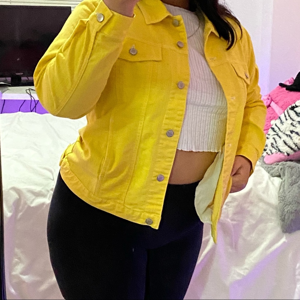 Yellow jean jacket